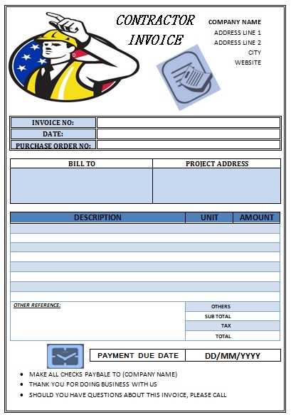 invoice template 1099 contractor
