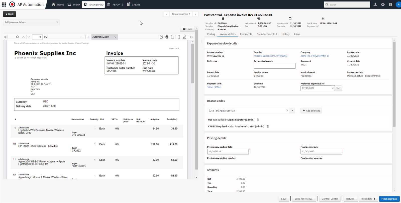 invoice approval policy template