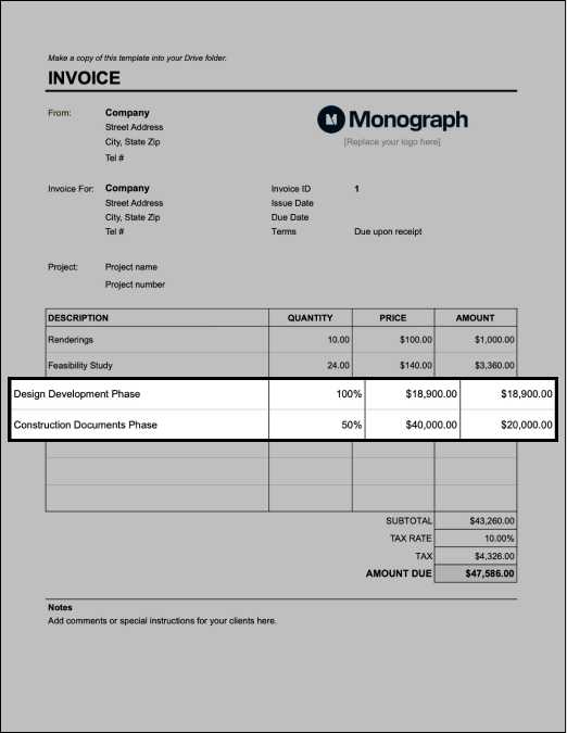 lump sum invoice template