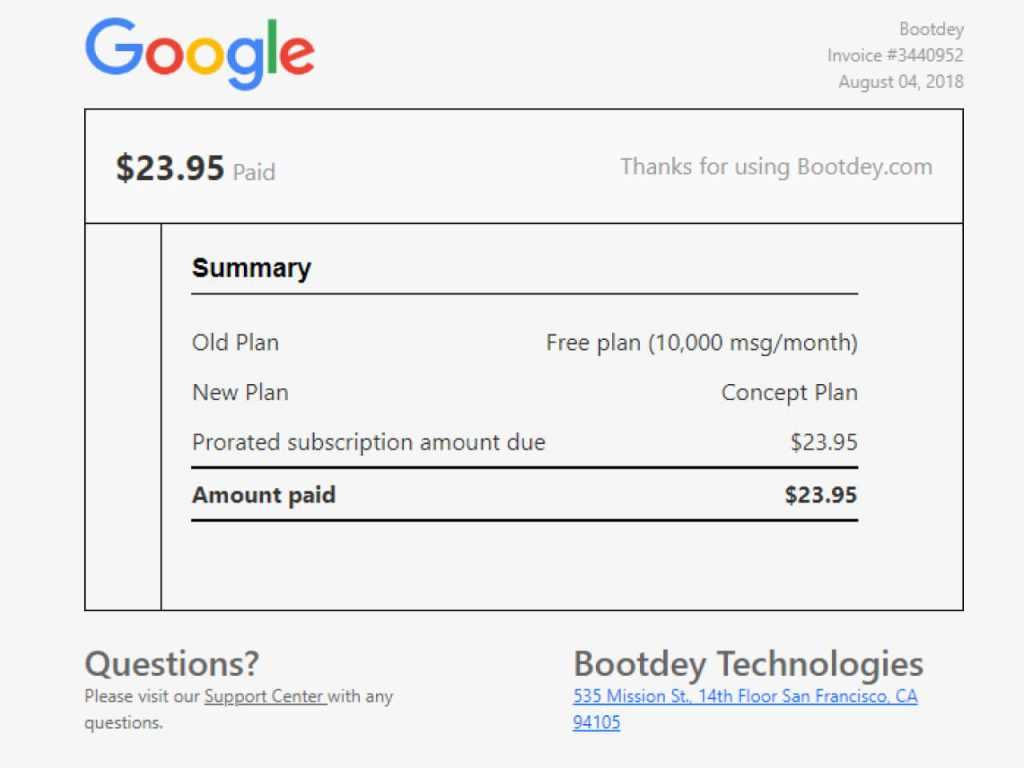 simple invoice html template