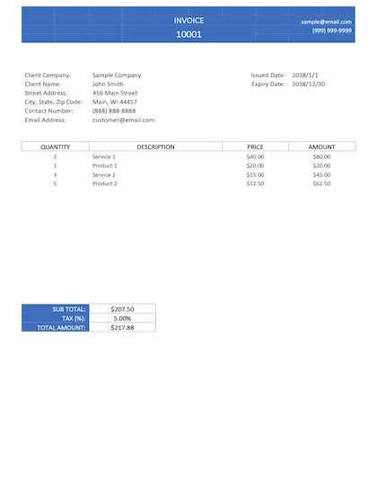 contractor invoice template word free