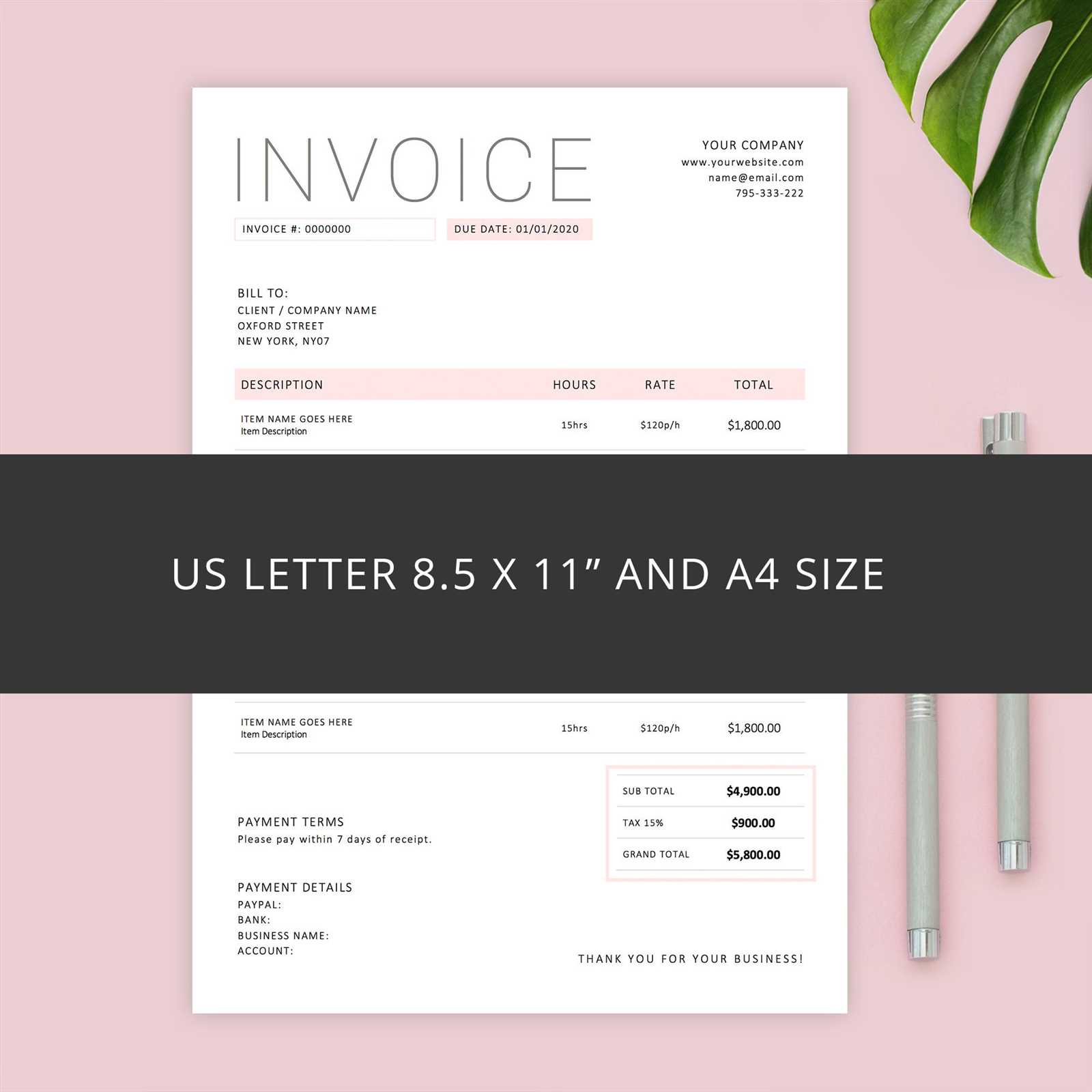 pages mac invoice template