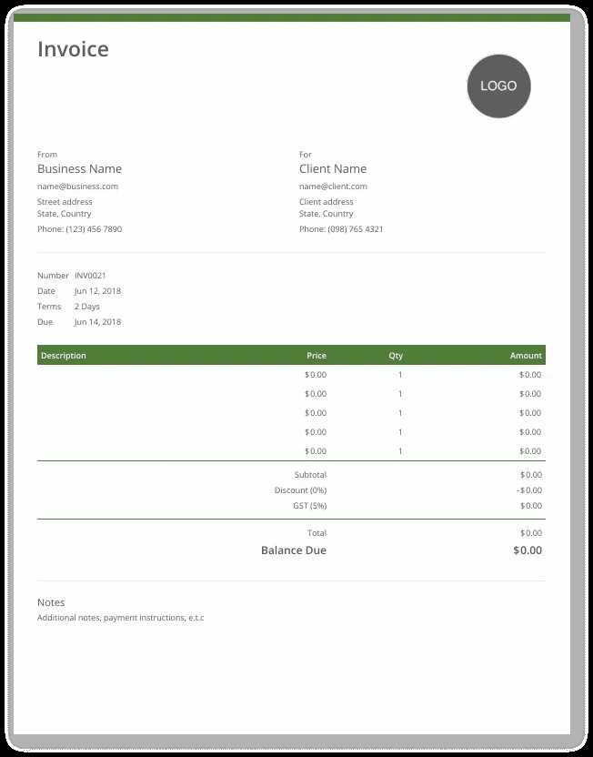 send invoice to client email template