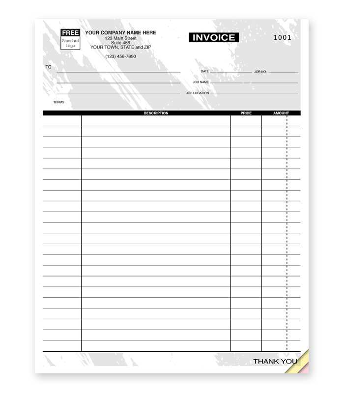 job invoice template free