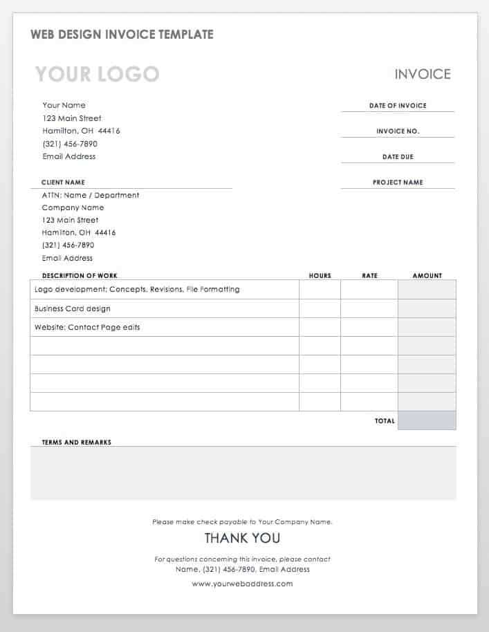 job invoice template