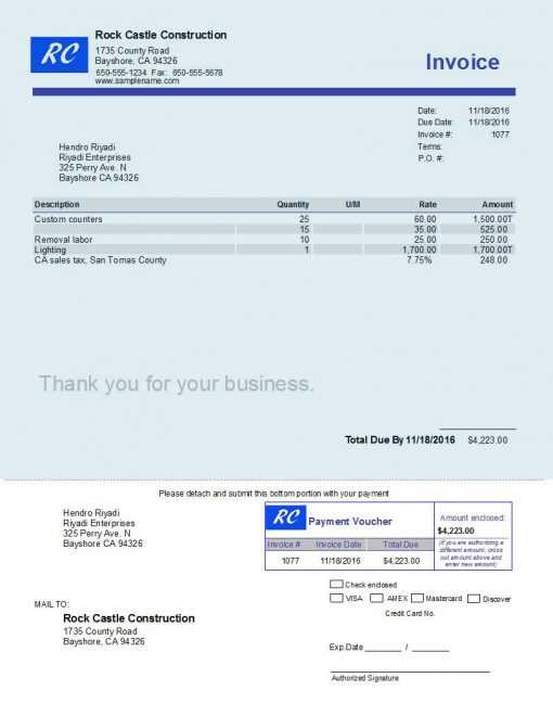 invoice template quickbooks online