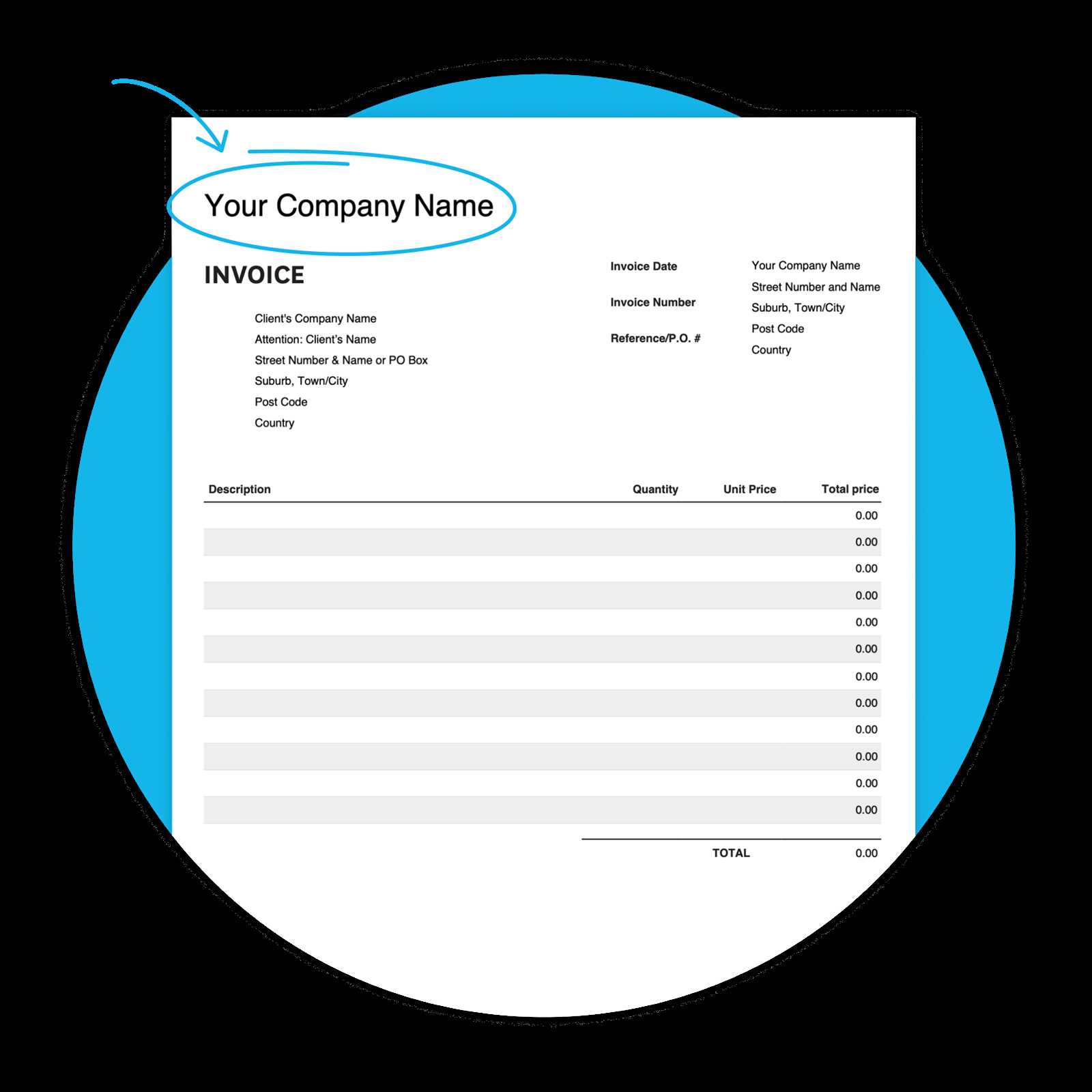 create an invoice template free