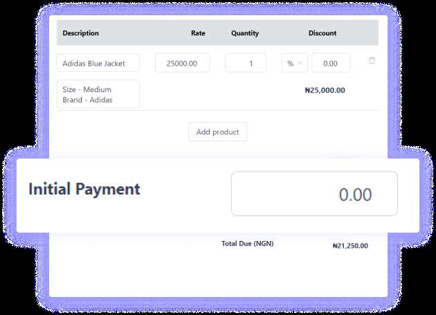 adidas invoice template