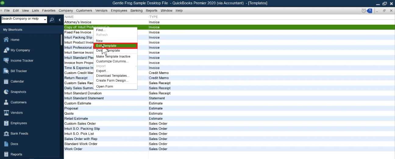 edit invoice template in quickbooks
