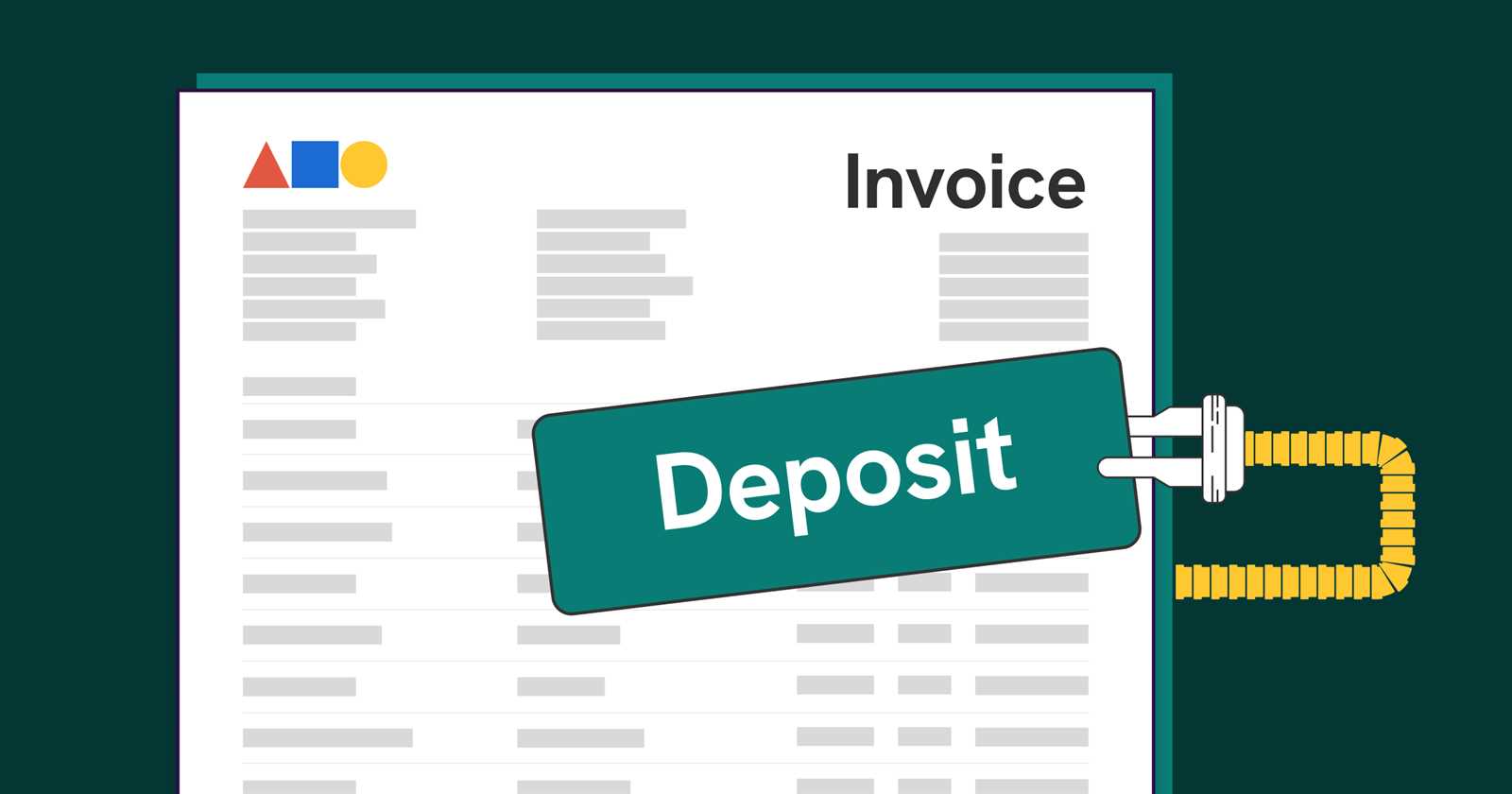 security deposit invoice template
