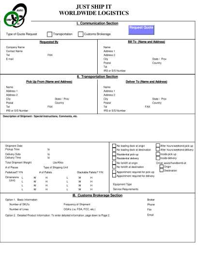 proforma invoice for customs clearance template