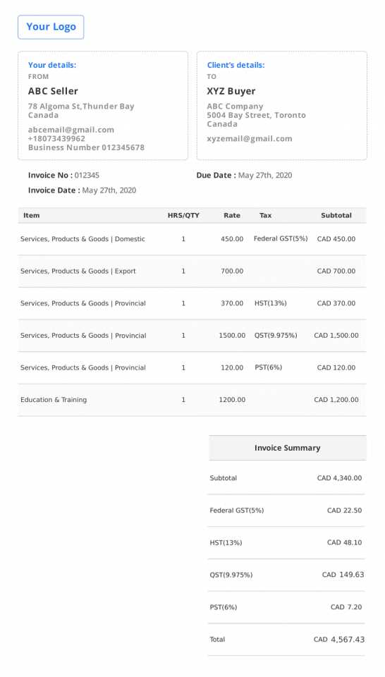 open source invoice template