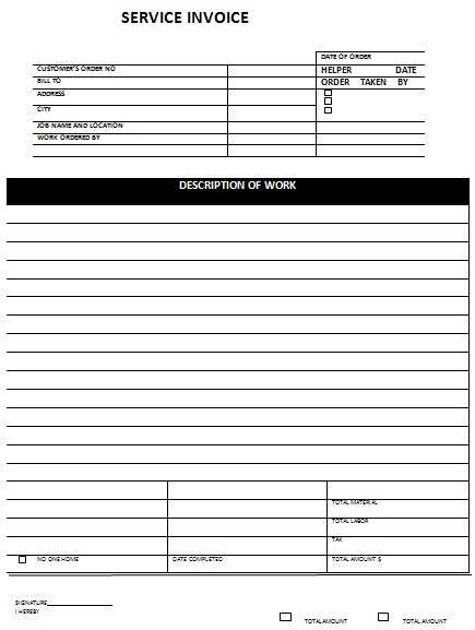 invoice template for house cleaning