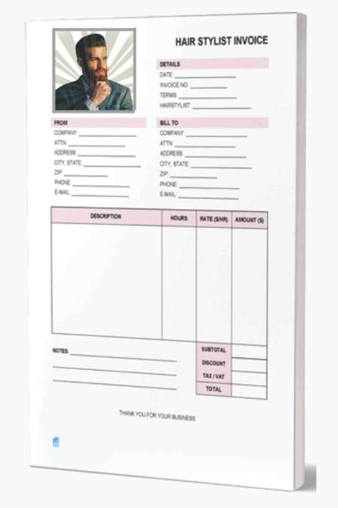 hairdressing invoice template