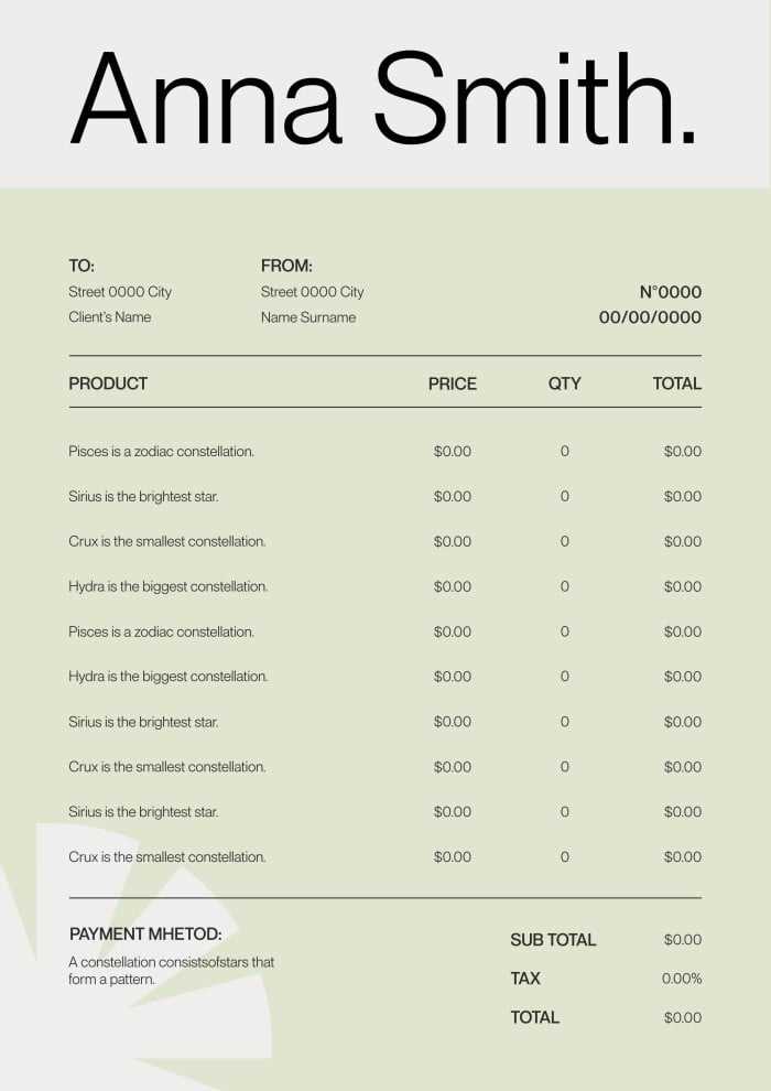 invoice template self employed