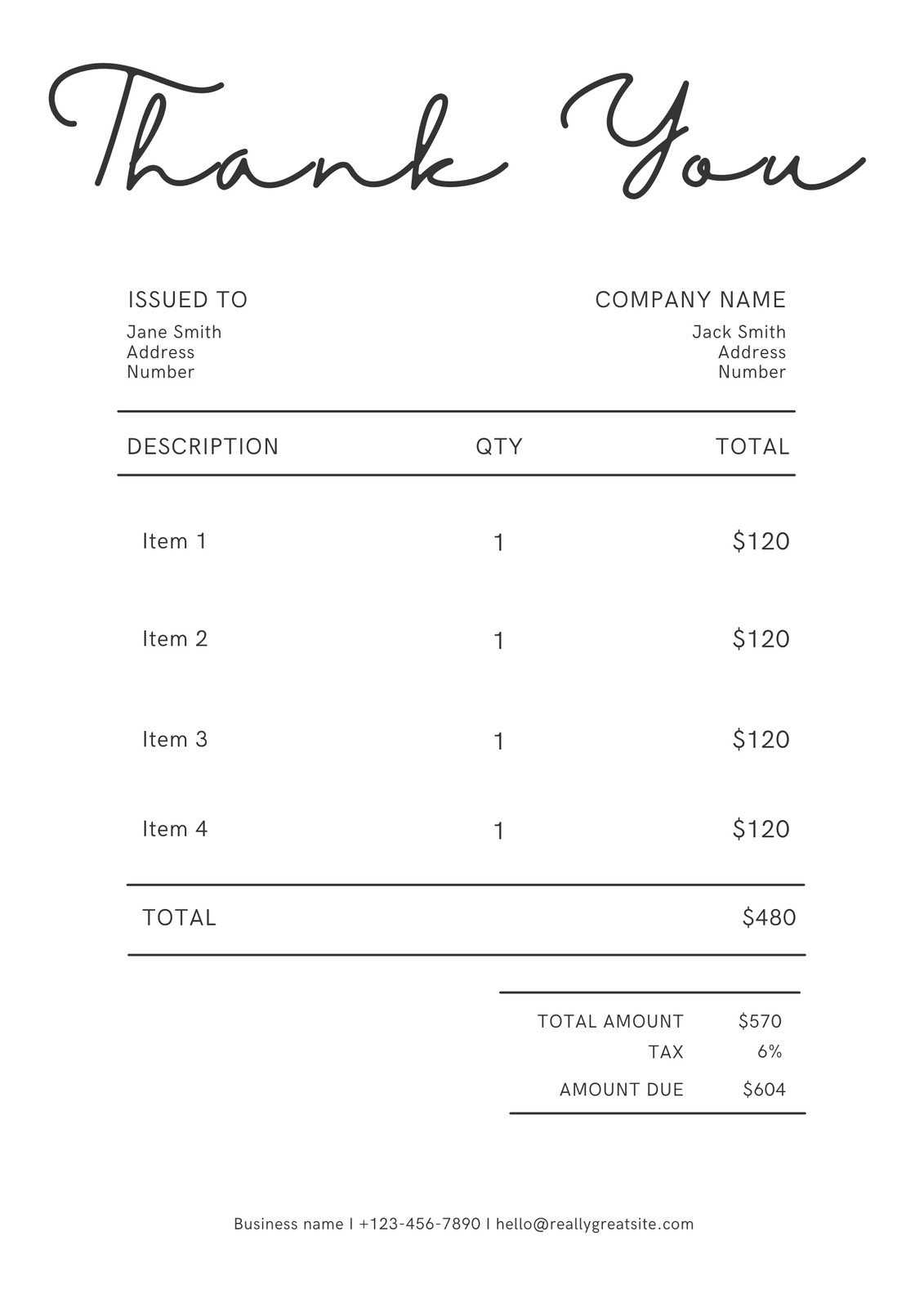 online tax invoice template