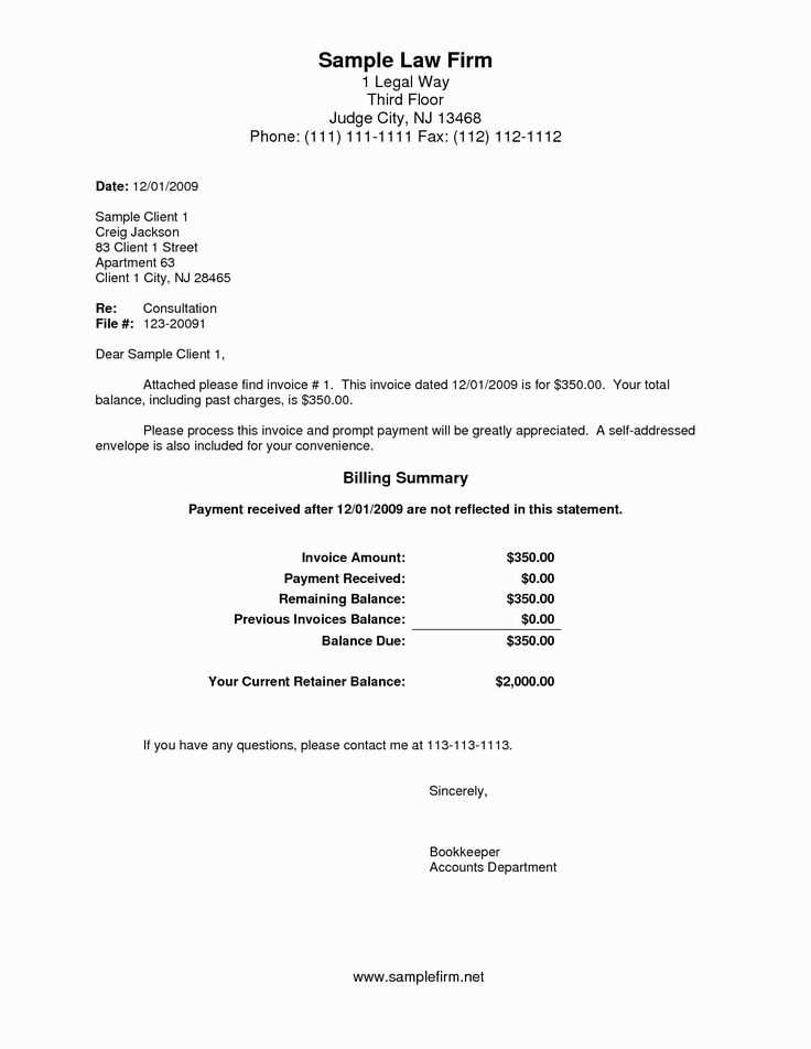 letter invoice template