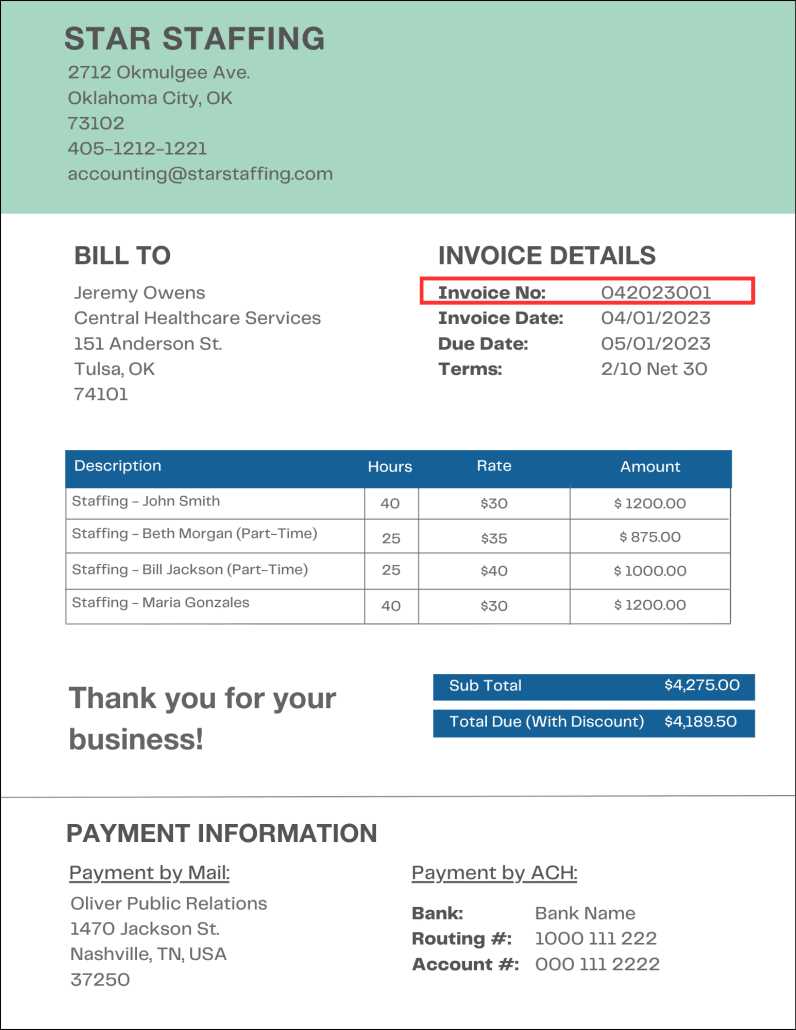 numbers invoice templates