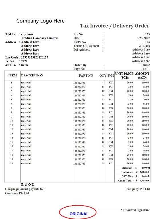 latex invoice template