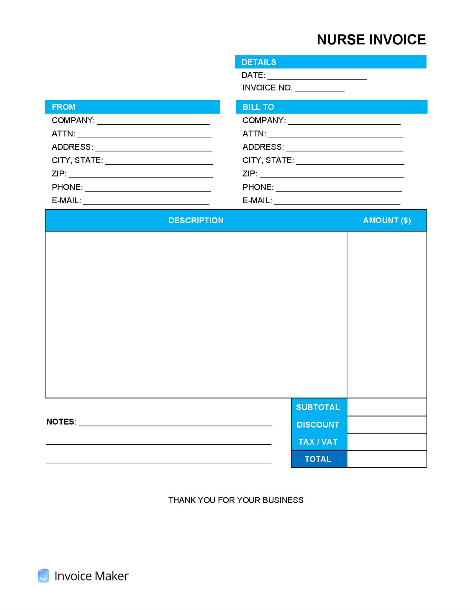 medical records invoice template