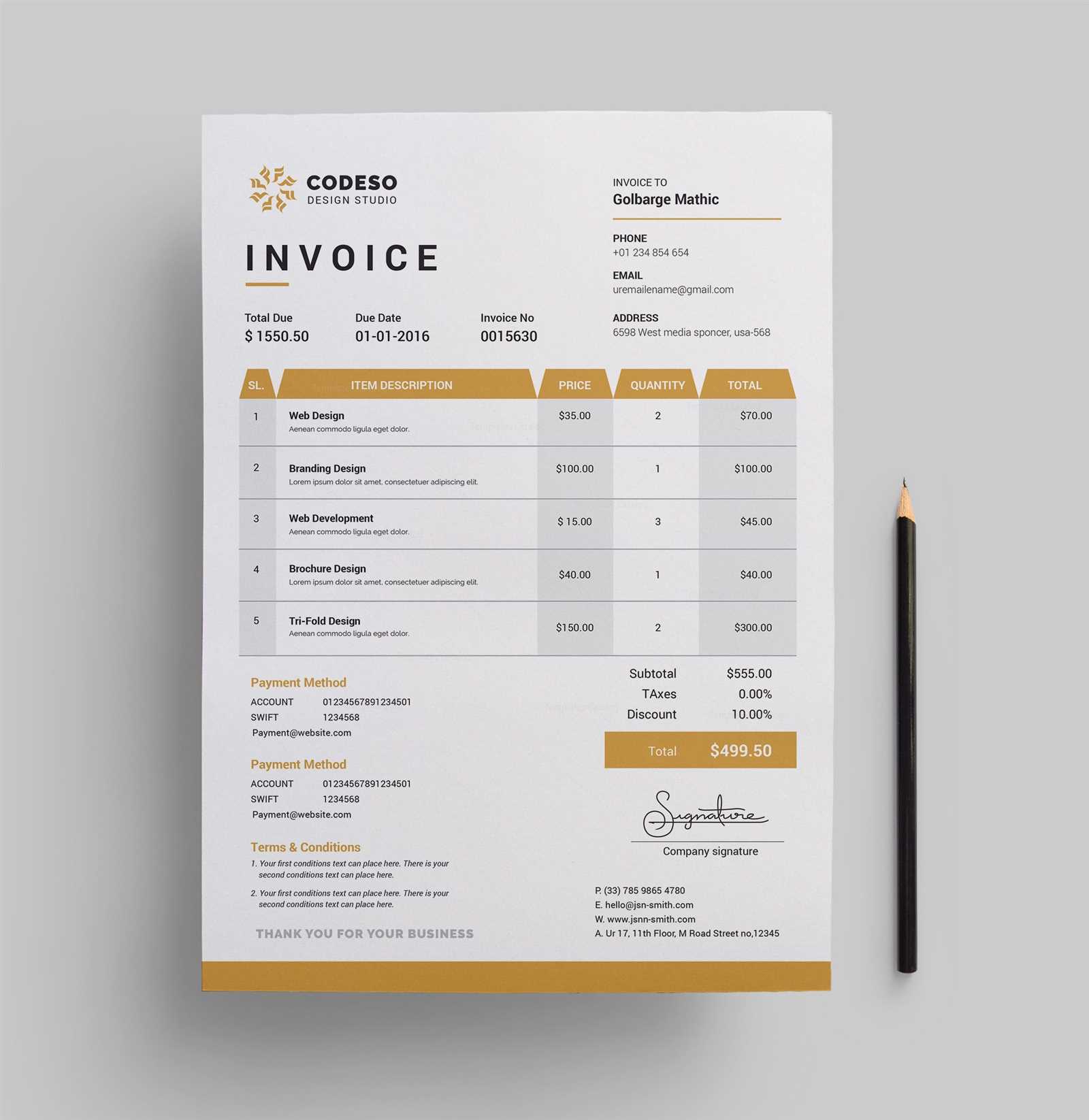 docx invoice template