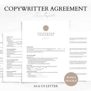 copywriter invoice template