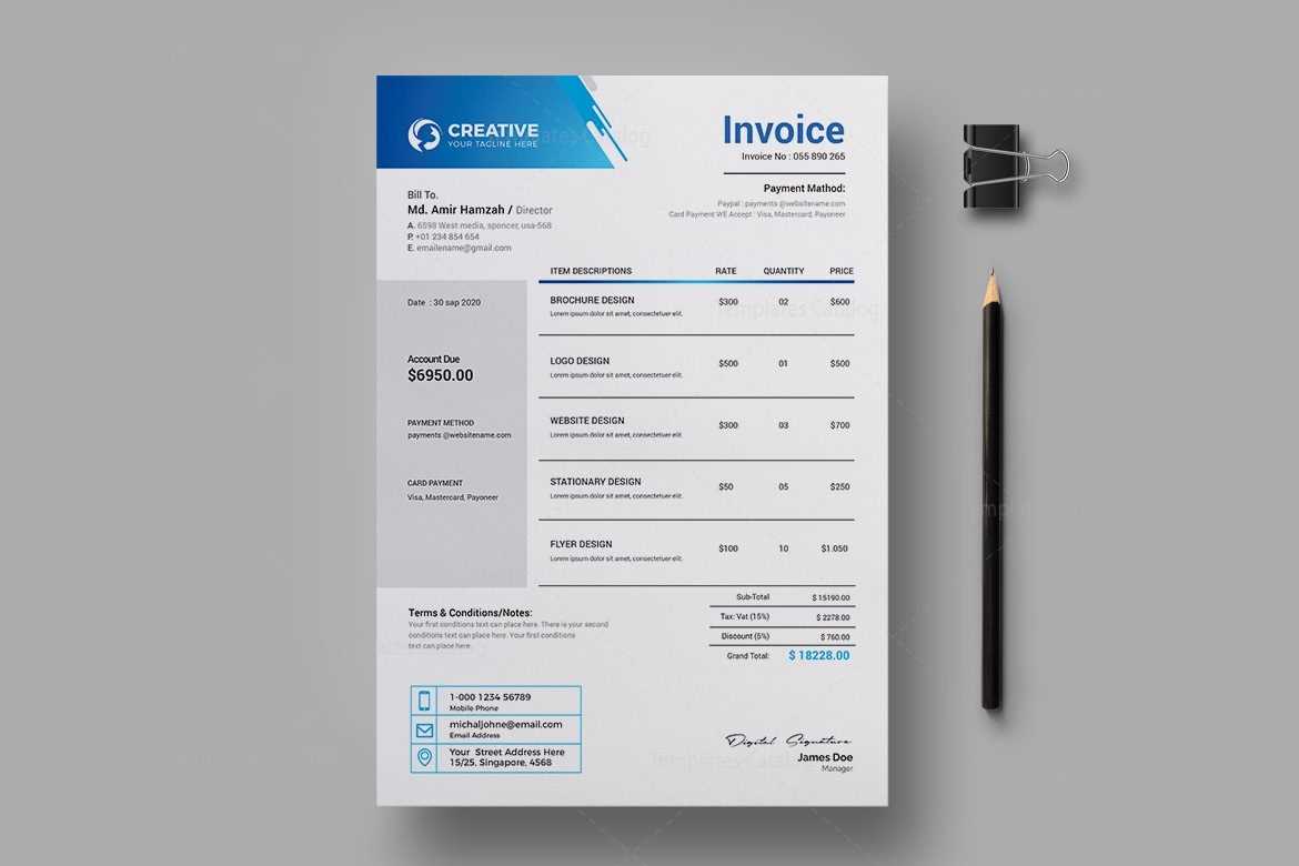 unique invoice template