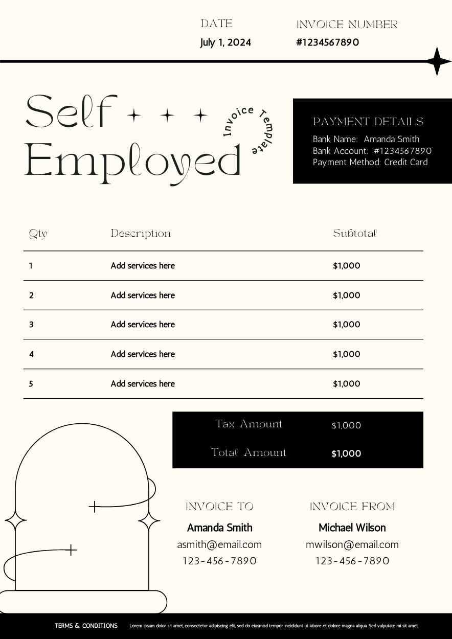 invoice template sketch