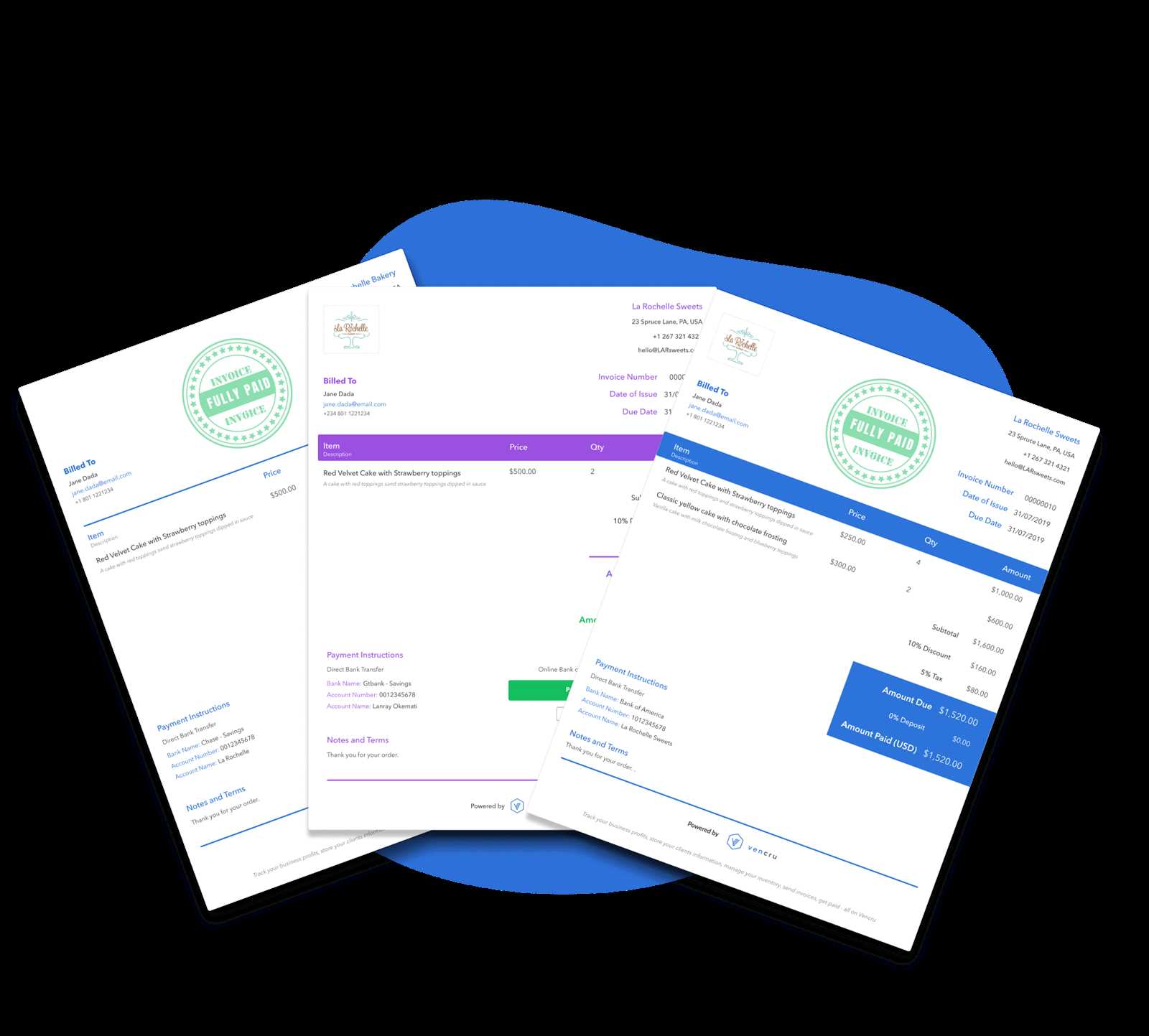 bakery invoice template excel