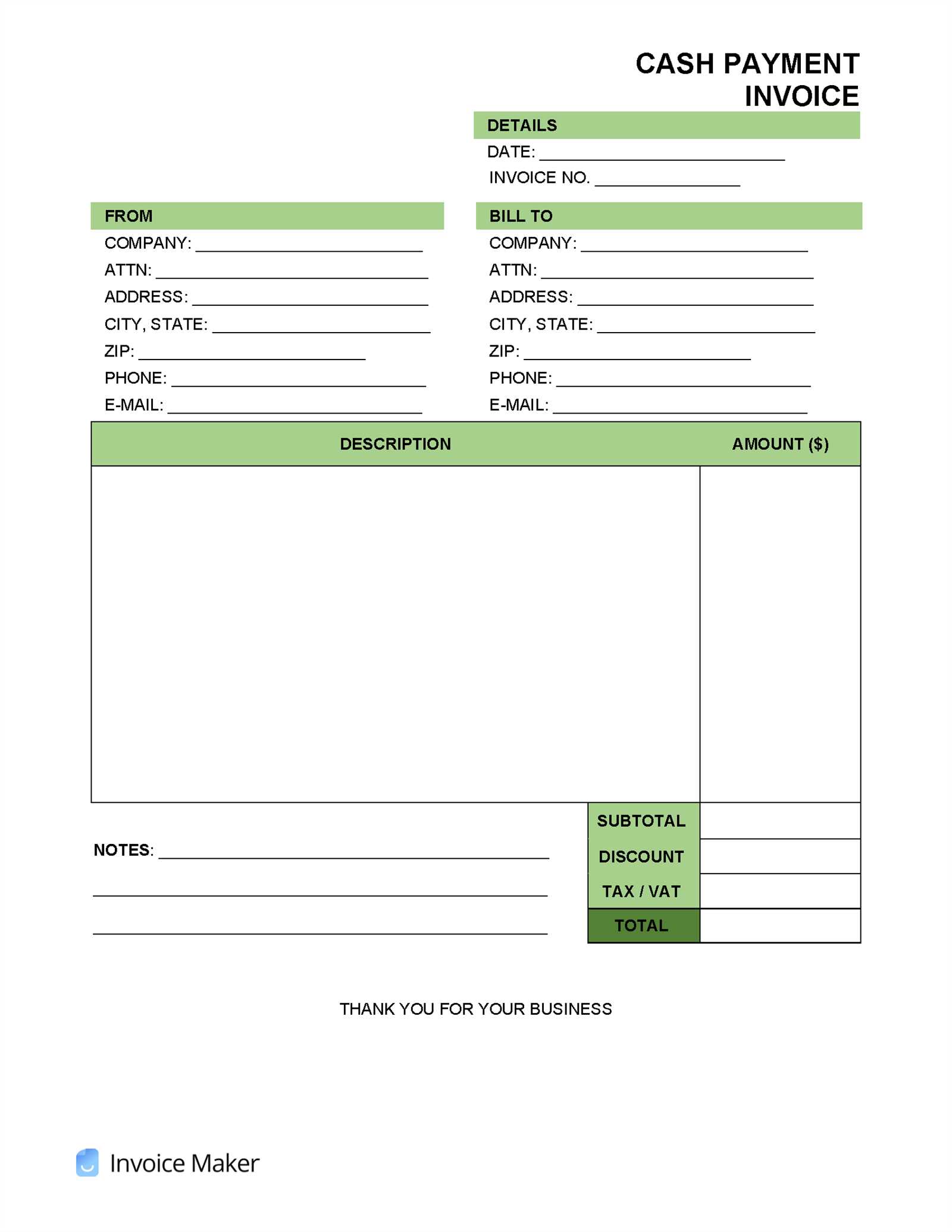 balance due invoice template