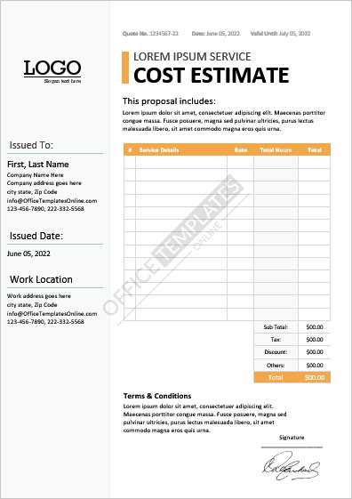 quote invoice template word