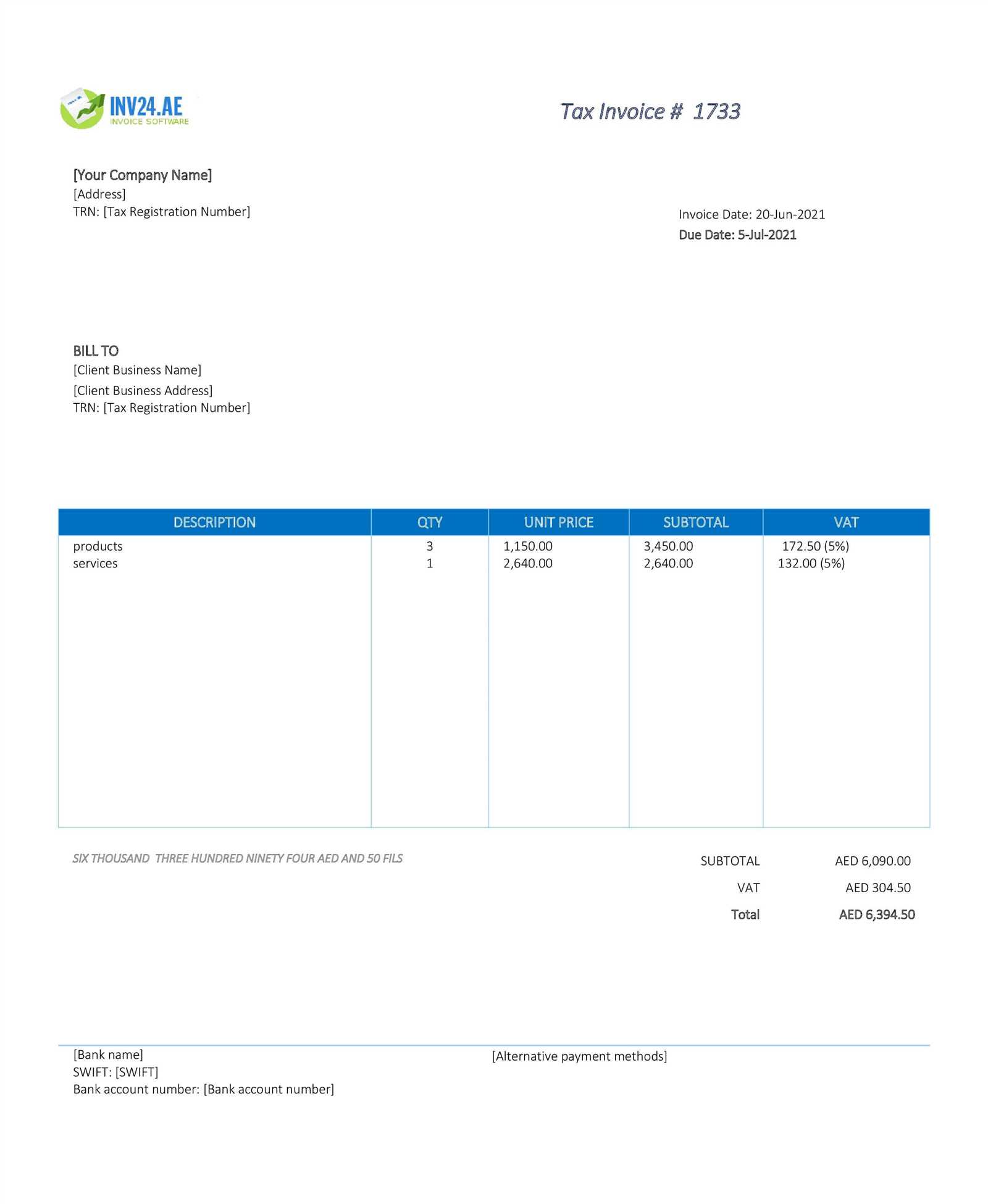 invoice template in excel format