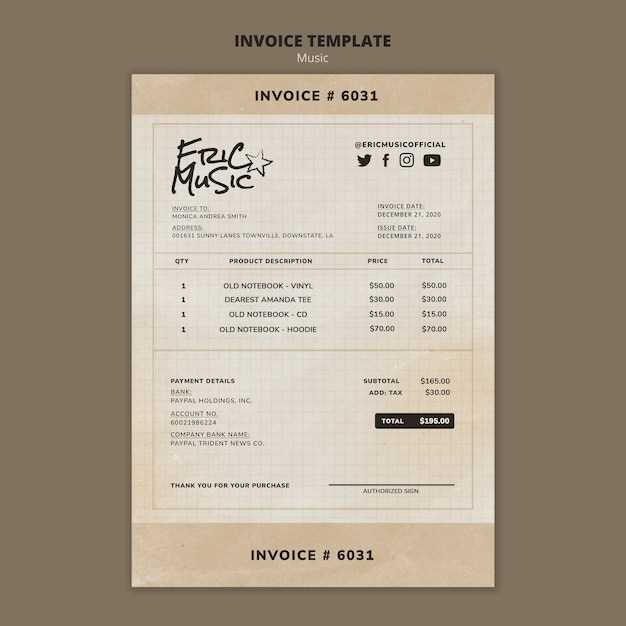 invoice template musician