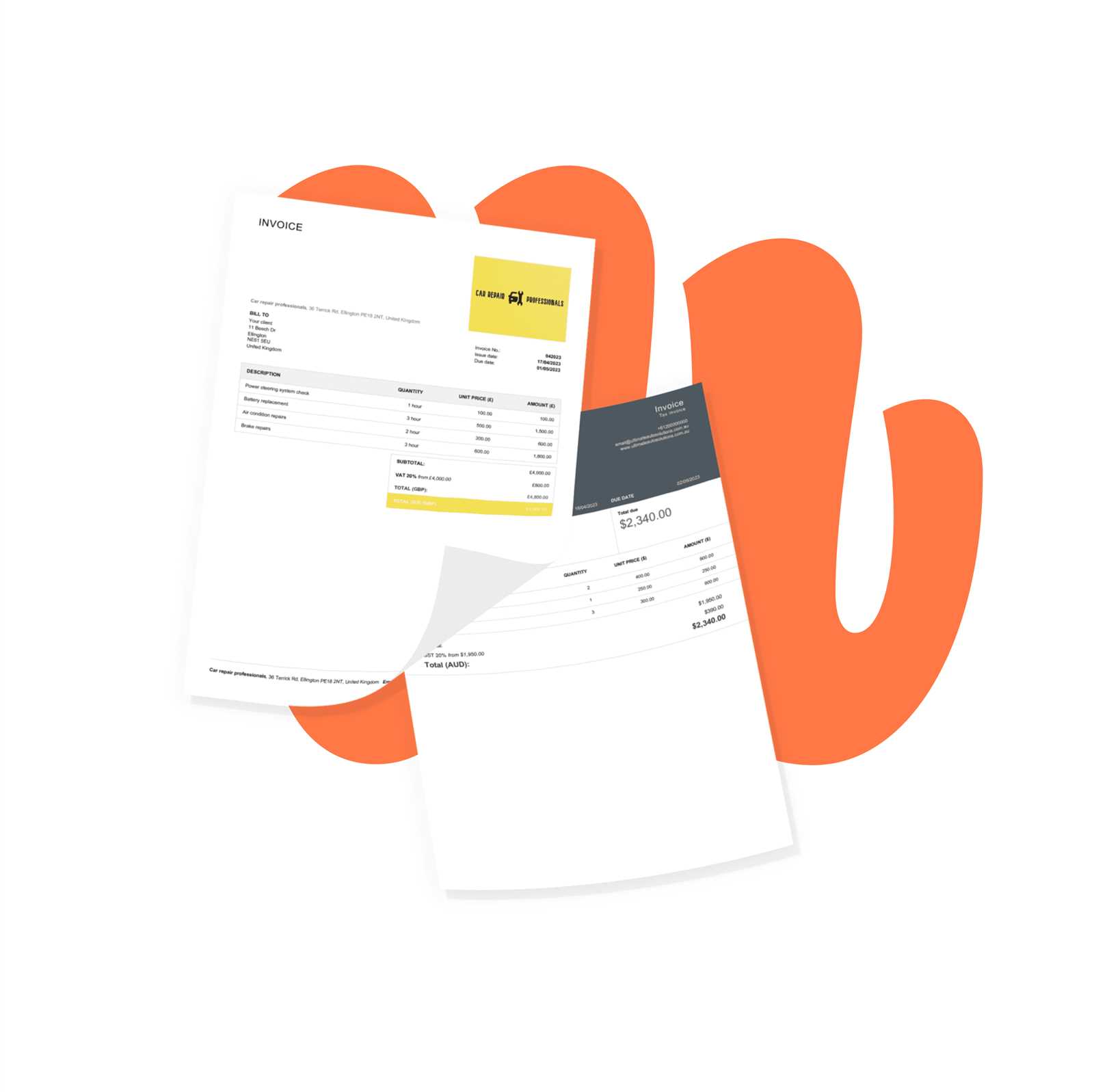 mechanic invoice template excel