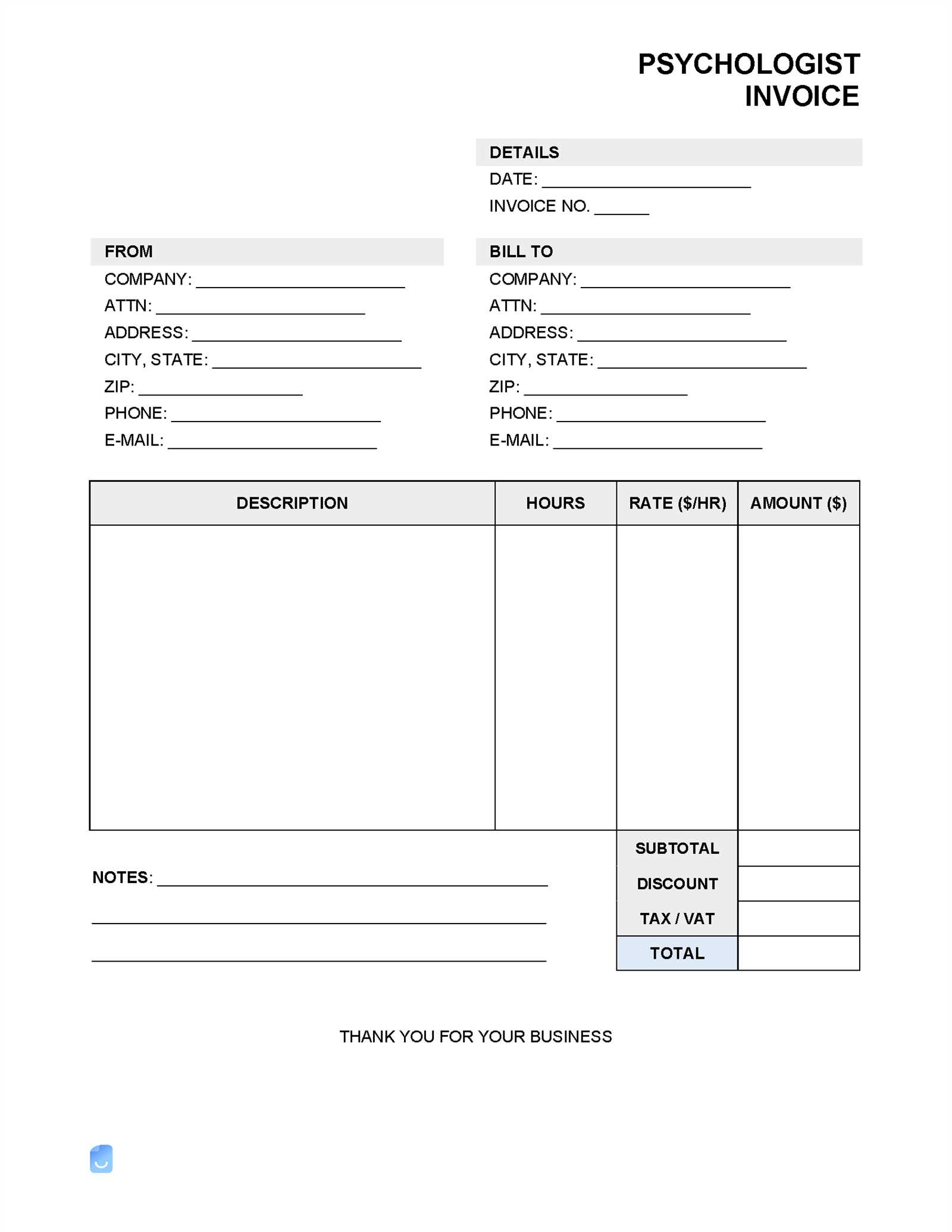 medical expert witness invoice template