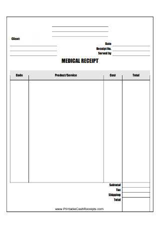 medical invoice template pdf