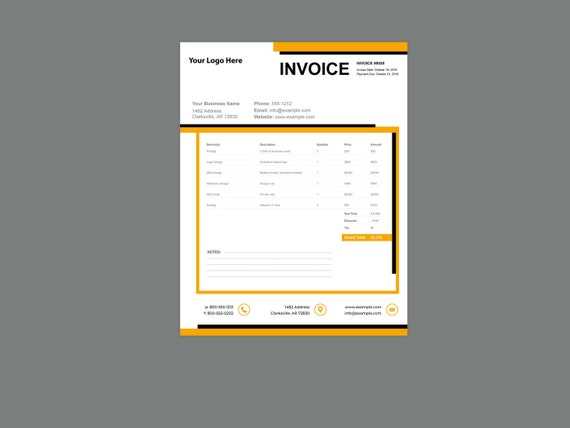 design invoice template illustrator