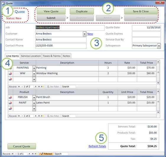 microsoft access invoice database template