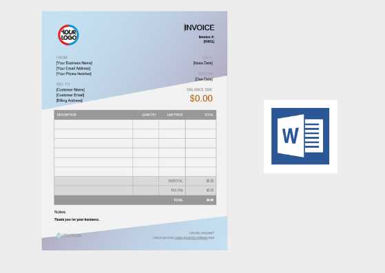 microsoft invoice template