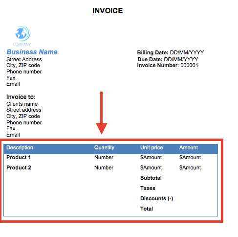 microsoft invoice templates