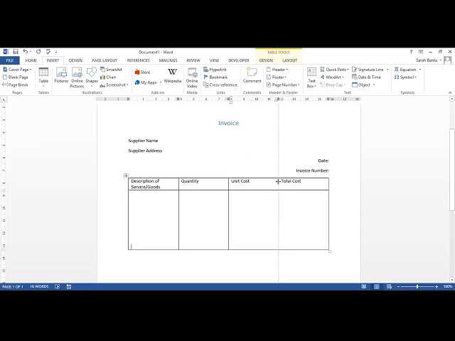 microsoft office 2010 invoice template
