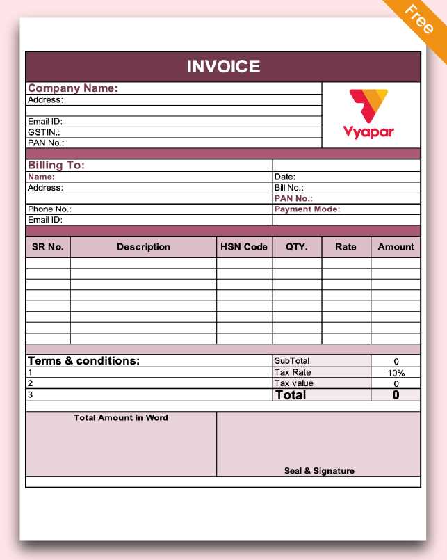 microsoft office 2010 invoice template
