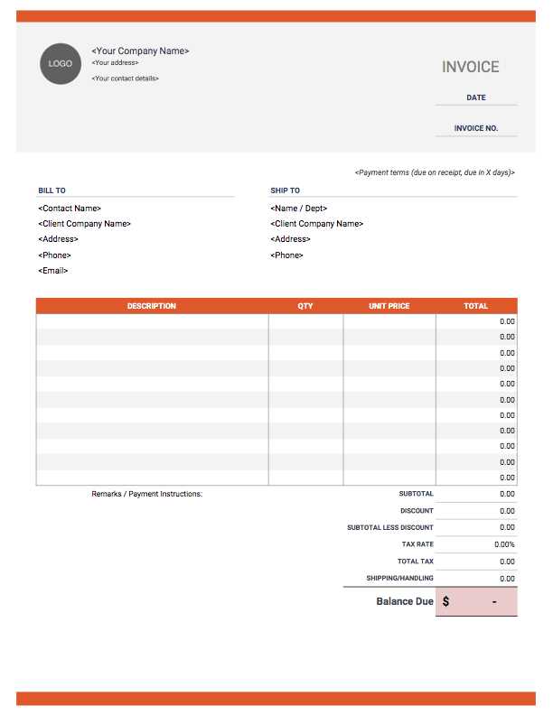 microsoft office 2010 invoice template