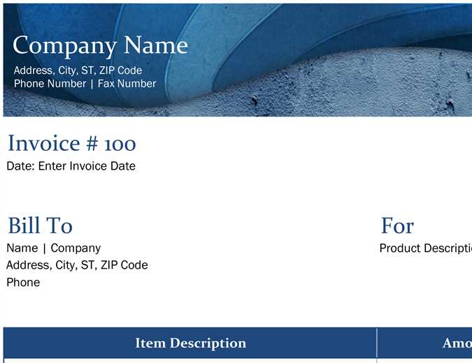 microsoft office excel invoice template