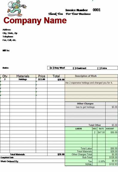 microsoft office invoice template download