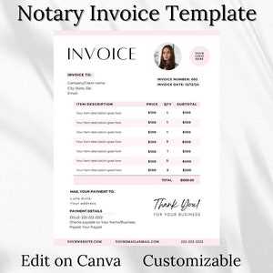 mobile notary invoice template