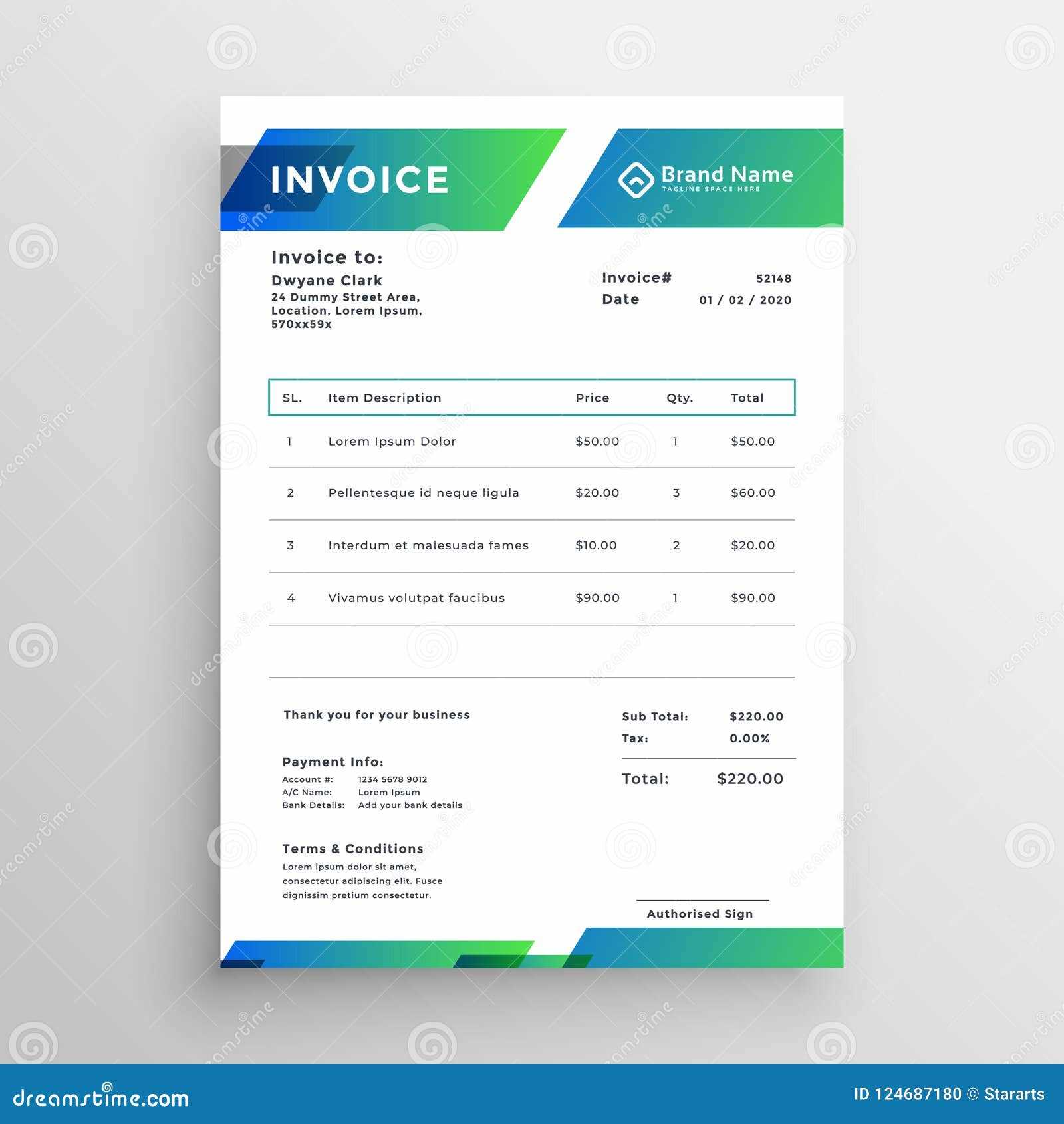 modern invoice template