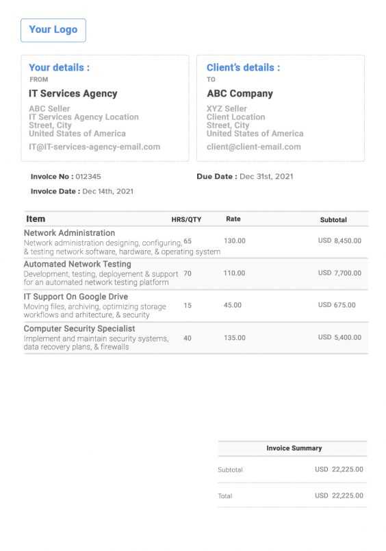 invoice template service