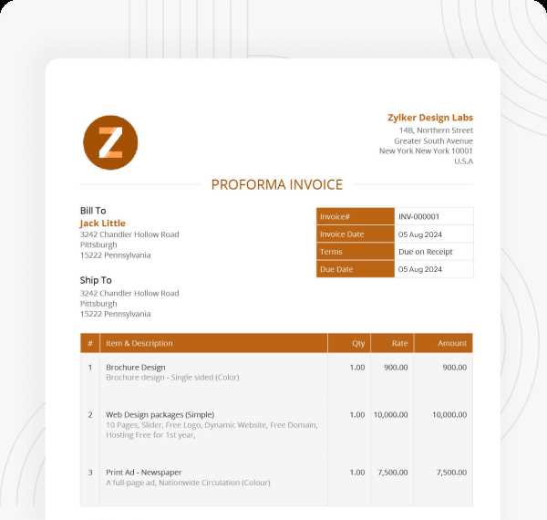 monthly payment invoice template