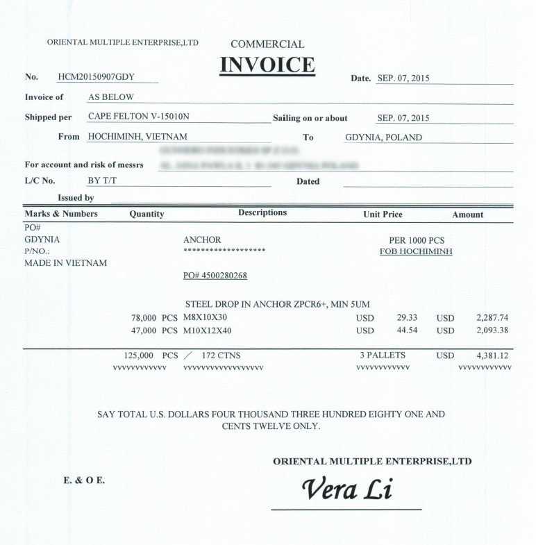 import invoice template